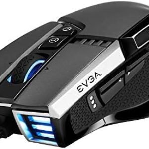 EVGA X17 Gaming Mouse, Wired, Grey, Customizable, 16,000 DPI, 5 Profiles, 10 Buttons, Ergonomic 903-W1-17GR-KR