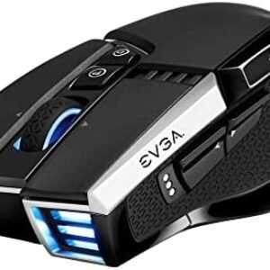 EVGA X20 Wireless Gaming Mouse, Wireless, Black, Customizable, 16,000 DPI, 5 Profiles, 10 Buttons, Ergonomic 903-T1-20BK-KR