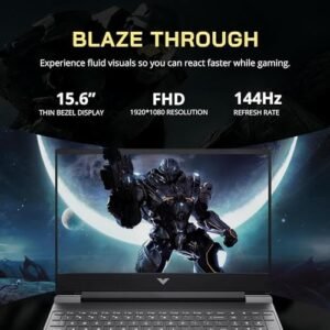 HP Victus Gaming Laptop 2023 Newest, 15.6″ FHD 144Hz Display, AMD Ryzen 5 7535HS Processor, NVIDIA GeForce RTX 2050 Graphics, 16GB DDR5 RAM, 512GB SSD, Wifi6, Backlit Keyboard, Windows 11 Home