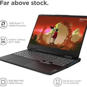 Lenovo IdeaPad Gaming 3 – (2022) – Essential Gaming Laptop Computer – 15.6″ FHD – 120Hz – AMD Ryzen 5 6600H – NVIDIA GeForce RTX 3050 – 8GB DDR5 RAM – 256GB NVMe Storage – Windows 11 Home