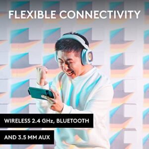 Logitech G Astro A30 LIGHTSPEED Wireless Gaming Headset – Bluetooth, Dolby Atmos/3D Audio compatible, Detachable Boom, 27hr battery, for Xbox, Nintendo Switch, PC, Android