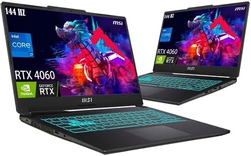 MSI 2023 Cyborg Gaming Laptop, 15.6″ FHD 144Hz FHD IPS-Type Display, NVIDIA GeForce RTX 4060,Intel Core i7-12650H, 64GB DDR5, 2TB PCIe SSD, Wi-Fi 6, Windows 11 Home, Backlit Keyboard, Black/OLY