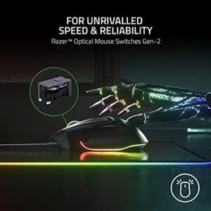 Razer Basilisk V3 Customizable Ergonomic Gaming Mouse: Fastest Gaming Mouse Switch – Chroma RGB Lighting – 26K DPI Optical Sensor -Classic Black