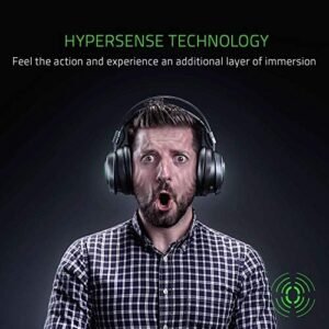 Razer Nari Ultimate Wireless 7.1 Surround Sound Gaming Headset: THX Audio & Haptic Feedback – Auto-Adjust Headband – Chroma RGB – Retractable Mic – For PC, PS4, PS5 – Black