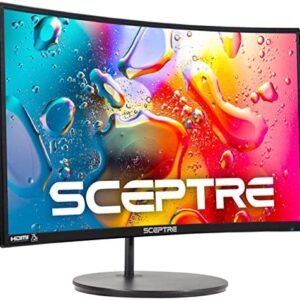 Sceptre Curved 24-inch Gaming Monitor 1080p R1500 98% sRGB HDMI x2 VGA Build-in Speakers, VESA Wall Mount Machine Black (C248W-1920RN Series)