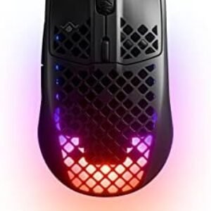 SteelSeries Aerox 3 Wireless – Super Light Gaming Mouse – 18,000 CPI TrueMove Air Optical Sensor – Ultra-lightweight 68g Water Resistant Design – 200 Hour Battery Life – Onyx