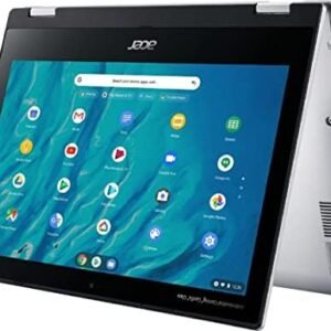 Acer Spin 2023 Flagship X360 2-in-1 Convertible Chromebook Laptop Business,11.6‘ HD Touchscreen IPS,8-Core MediaTek MT8183C Processor,4GB RAM,64GB eMMC,Wi-Fi 5,Chrome OS+HubxcelAccessory,Pure Silver