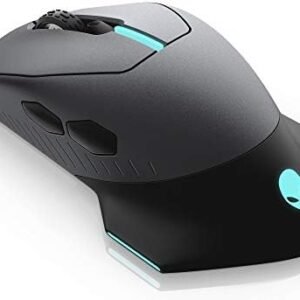 Alienware Wired/Wireless Gaming Mouse AW610M: 16000 DPI Optical Sensor – 350 Hour Rechargeable Battery Life – 7 Buttons – 3-ZONE Alienfx RGB Lighting, Dark Side of the Moon