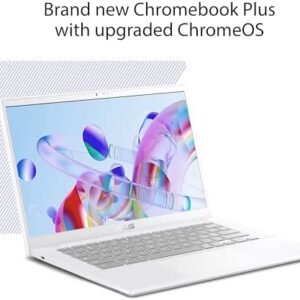 ASUS Chromebook Plus CX34 Laptop, 14″ Display (1920×1080), Intel® Core™ i3-1215U Processor, 8GB RAM, 256GB UFS Storage, ChromeOS, White, CX3402CBA-DH386-WH