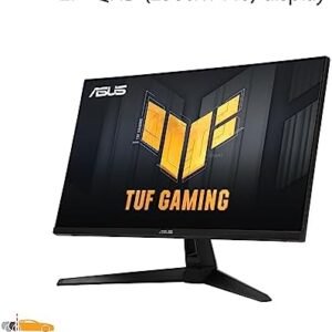 ASUS TUF Gaming 27” 1440P HDR Monitor (VG27AQ3A) – QHD (2560 x 1440), 180Hz, 1ms, Fast IPS, 130% sRGB, Extreme Low Motion Blur Sync, Speakers, Freesync Premium, G-SYNC Compatible, HDMI, DisplayPort