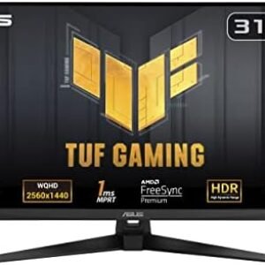 ASUS TUF Gaming 31.5” 1440P HDR Monitor (VG32AQA1A) – QHD (2560 x 1440), 170Hz, 1ms, Extreme Low Motion Blur, FreeSync Premium, DisplayPort, HDMI, HDR-10, Shadow Boost, VESA Wall Mountable,Black