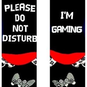 Do Not Disturb I’m Gaming Socks Novelty Gamer Socks Funny Christmas Gifts Stocking Stuffers for Teen Boys Kids Men Women