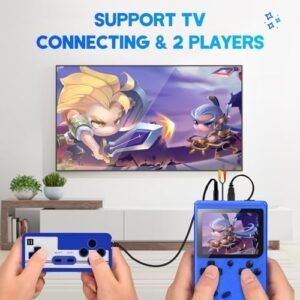 Fogud Retro Handheld Game Console with 500 Classical FC Games, 3.0In Screen Video Game Console 1000mAh Handheld Video Game Support for Connecting TV Gift Christmas Birthday Presents for Kids Adults