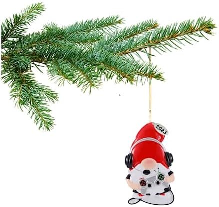 Gamer Ornaments for Christmas Tree, Gamer Tree Ornaments – Gnome Gaming Ornament Featuring Cute Gnome Friend with Video Game Controller – to Be Personalized at Home – 2023 Hangtag – Comes in Gift Box