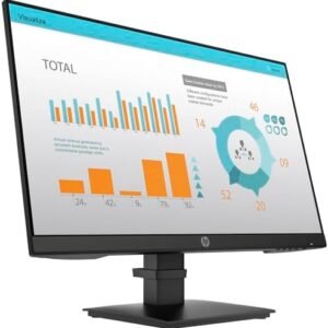 HP 24″ FHD IPS (1920×1080) Monitor Bundle with Docztorm Dock, 60 Hz Refresh Rate, 1 HDMI 1.4, 1 Display Port 1.2, 1 VGA, Anti-Glare, Ideal for Office Work, Black (2023 Latest Model)