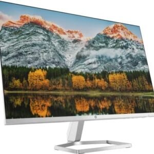 HP 27 inch 1080P Computer Monitor Silver & White With Docztorm Dock, 27″ Full HD (1920×1080) 75Hz Anti-Glare, AMD FreeSync, 2 HDMI, 1 VGA, Low blue light mode, Ideal for Home and Business (2023 Model)