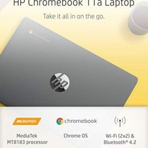 HP Chromebook 11-inch Laptop – MediaTek – MT8183 – 4 GB RAM – 32 GB eMMC Storage – 11.6-inch HD Display – with Chrome OS™ – (11a-na0010nr, 2020 model)