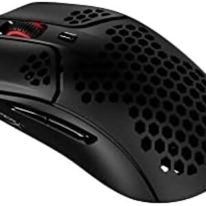 HyperX Pulsefire Haste – Wireless Gaming Mouse – Ultra Lightweight, 61g, 100 Hour Battery Life, 2.4Ghz Wireless, Honeycomb Shell, Hex Design, Up to 16000 DPI, 6 Programmable Buttons – Black