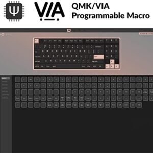 Keychron K13 Pro QMK/VIA Wireless Mechanical Keyboard TKL Layout with Numpad Custom Programmable Macro White Backlit Ultra-Slim with Low-Profile Gateron Brown Switch Compatible with Mac Windows Linux