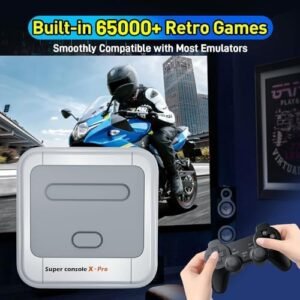 Kinhank Retro Game Console,Super Console X PRO Emulator Console with 65000+ Video Games,Video Game Console with 70+Emulator,Dual System,Game Consoles for 4K TV,5 Players,LAN/WiFi,Best Gifts for Men