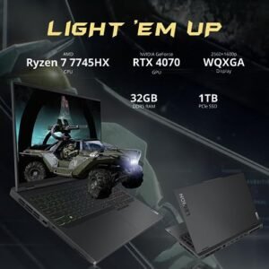 Lenovo 2023 Legion Pro 5 16” WQXGA 165Hz Gaming Laptop, AMD Ryzen 7-7745HX, 32GB DDR5 RAM, 1TB PCIe SSD, GeForce RTX 4070, 4-Zone RGB Backlit Keyboard, WiFi 6E, Win 11, Gray, 32GB USB Card