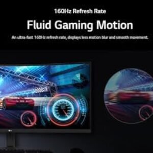 LG 2023 Newest 34” Curved Gaming Monitor, 160 Hz Refresh Rate, 99% sRGB, 3440 x 1440 Display, HDR 10, AMD FreeSync Premium, Bundle with JAWFOAL Cleaning Brush