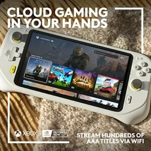 Logitech G Cloud Gaming Handheld , Portable Gaming Console with Long-Battery Life, 1080P 7-Inch Touchscreen, Lightweight Design, Xbox Cloud Gaming, NVIDIA GeForce NOW, Google Play (Renewed)
