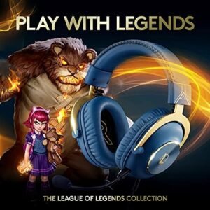 Logitech G PRO X Gaming Headset – Blue VO!CE, Detachable Microphone, Comfortable Memory Foam Ear Pads, DTS Headphone 7.1 and 50 mm PRO G Drivers, Official League of Legends Edition