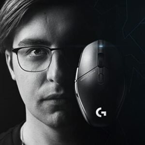 Logitech G303 Shroud Edition Wireless Gaming Mouse – LIGHTSPEED- HERO 25K – 25,600 DPI – 75 grams – 5-buttons – PC – Black