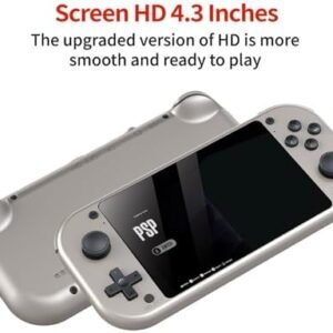 M17 Handheld Game Console – Portable Handheld Game Console with 20,000+ Games, Retro Gaming Console for Experience Classic Arcade Fun – 4.3 Inch 480×272 LCD Screen (64 GB, 20000+ Games)