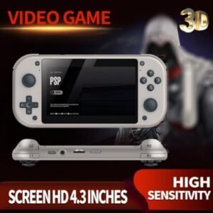 M17 Retro Game Handheld Game Console,4.3-Inch IPS Screen Retro Video Gaming Console with 3D Joystick,Cortex-A7 CPU Built-in 20000 Games, Linux/Emelec 4.3 System (64)