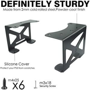 Monzlteck Under Desk Holder for PS5,Stealth Mount Compaitble with Playstation 5 Disc & Digital Edition Console