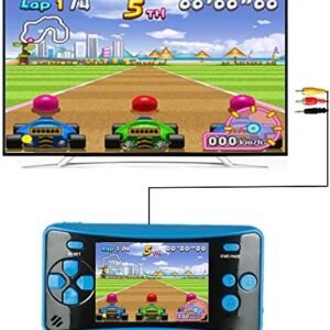 Portable Handheld Games for Kids 2.5″ LCD Screen Game TV Output Arcade Gaming Player System Built in 182 Classic Retro Video Games Birthday for Your Boys Girls (Blue)