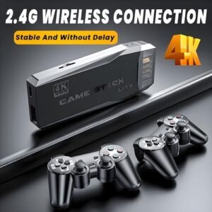 Retro Game Console – Retro Play Game Stick,Nostalgia Stick Game,9 Classic Emulators,4K HDMI Output,Plug and Play Video Game Stick Built in 20000+ Games with 2.4G Wireless Controllers(64G)