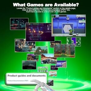 Retro Game Stick – Revisit Classic Games with Built-in 9 Emulators, 20,000+ Games, 4K HDMI Output, and 2.4GHz Wireless Controller for TV Plug and Play