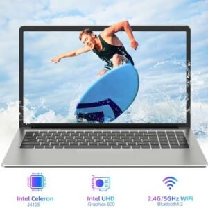 SGIN 15.6 Inch Laptop, 4GB DDR4 128GB SSD, Intel Celeron Quad-Core Processor, Laptop with IPS FHD Display, 2.4/5.0G WiFi, Bluetooth4.2, USB 3.0 * 2, Type-C, Expandable Storage 512GB TF