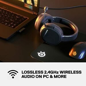 SteelSeries Arctis 1 Wireless Gaming Headset – USB-C – Detachable Clearcast Microphone – for PC, PS4, Nintendo Switch and Lite, Android – Black