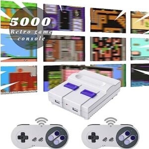 Super Classic Retro Game Console,HDMI Video Game System Built in 5000 Classic Games,Dual Game Controllers Wireless & Plug and Play.