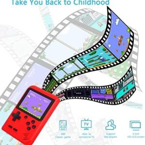 Tlsdosp Retro Handheld Game Console, Portable Retro Video Game Console with 400 Classical FC Games, 3.0-Inch Screen. Storage Bag. 1020mAh Rechargeable Battery Support for Connecting TV and Two Players