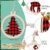 Round Wooden Christmas Ornaments Hollow Fretwork Reindeer Bear Tree Christmas Decorations Xmas Wooden Cutouts Slices Xmas Tree Wood Hanging Tags with Rope for Christmas Decor, 4 Styles (Classic)