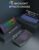 Trueque Wireless Keyboard and Mouse with 9 Colored Backlit, Wrist Rest, Jiggler Mouse, Rechargeable Silent Ergonomic Light Up Keyboard Mouse Combo with Phone Holder for Windows, Mac, PC, Laptop