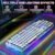 YSCP Typewriter Style Mechanical Gaming Keyboard RGB Backlit Wired with Blue Switch Retro Round Keycap 104 Keys Keyboard (Writertype Keyboard-104keys White)